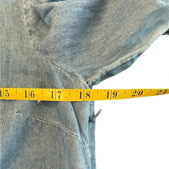 Talbots Womens Denim Chambray 3/4 Sleeve Lace Up Shift Dress Size 4 Petite - Picture 8 of 11